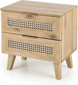 Noptiera Borneo, stejar artisan, PAL laminat, 50x34x52 cm