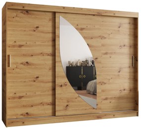 Dulap de haine 250 cm Milain (Stejar artisan). 1126014