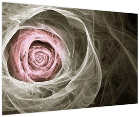 Tablou - Abstract trandafir roz deschis roz (90x60 cm)