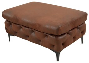 Taburete elegant stil Chesterfield, Microfibra, Maro Antic, MODERN BAROCK 90cm