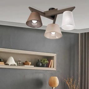 Lustră LED aplicată Brilagi ANTHONY 3xE14/40W/230V stejar nuc