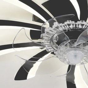 Brilagi-LED Lampă cu ventilator, dimabilă LED/50W/230V 3000-6500K negru+DO