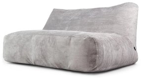Fotoliu bean bag gri deschis cu tapițerie din catifea reiată Sofa Tube 160 – SLOWDOWN