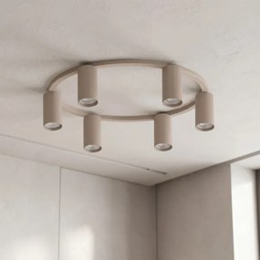 Brilagi - LED RGBW plafonieră dimmabilă SELE 6xGU10/6,5W/230V bej