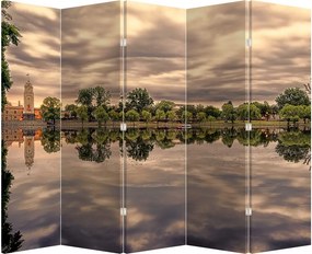 Paravan - Lac și copaci (210x170 cm)