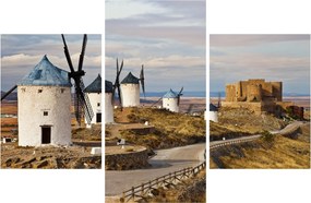 Tablou - Morile de vânt din Consuegra, Spania (90x60 cm)