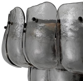 Candelabru design LUX, Sticla, Fumuriu, Gustave