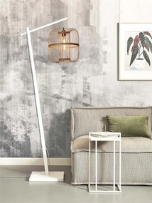 Lampa de podea eco din bambus Hokkaido L 38cm, alb