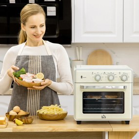 HOMCOM Mini Cuptor 5-in-1, Capacitate 20 L, 1400W, 1 Grătar, 1 Tavă, Timer 60 Min | Aosom Romania