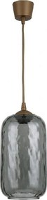 Brilagi - Pendul LED pe cablu R GLASS 1xE27/60W/230V Ø 14 cm maro/gri fumuriu