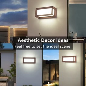 Brilagi - Aplica LED de exterior cu senzor PARKER LED/12W/230V, maro, IP44