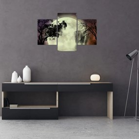 Tablou - Lună plină deasupra apei (90x60 cm)