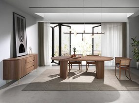 Comoda moderna design LUX Wood and Gold