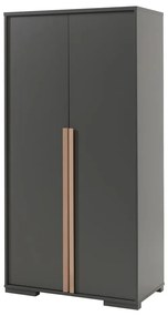 Șifonier de copii gri închis 98x195 cm London – Vipack