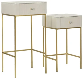 Mauro Ferretti Set De 2 Masute Inalte Cm Ø 45X90-40X68 | Aosom Romania