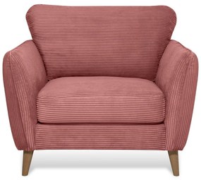 Fotoliu roz cu tapițerie din catifea reiată Paris – Scandic