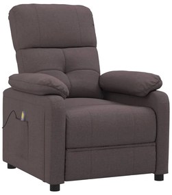 289677 vidaXL Fotoliu de masaj, maro închis, material textil