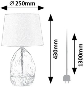 Veioza/Lampa de masa decorativa Apolonia alb