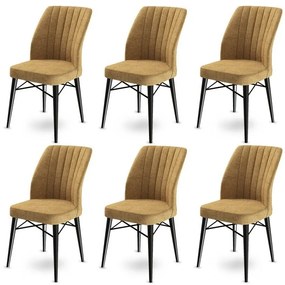 Set de scaune de sufragerie Flex Cappuccino, 6buc.