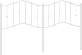 vidaXL Tăblie de pat de schimb metalică, alb, 180 cm