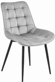Scaun Bucatarie/Dining Joy Gri Deschis Catifea