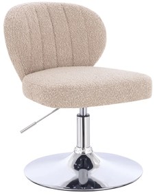 HR193N Scaun Latte Boucle cu Bază Cromata