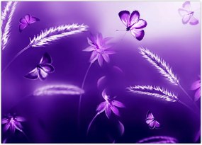 Tablou - Lunca cu fluturi (70x50 cm)