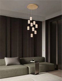 Lustra aurie cu 9 pendule LED PHOS