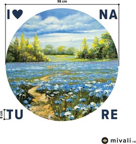 Autocolante de perete - Peisaj pictat cu inscripție