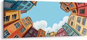 Tablou - Între case (120x50 cm)