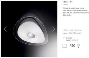Aplica de perete sau tavan GEKO PL4 116112