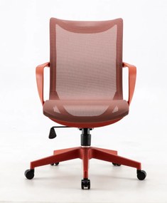 SIHOO M77 Scaun ergonomic, design dintr-o bucata, pivotant, reglare pe inaltime, mecanism inclinare/blocare, Full Mesh, Rosu