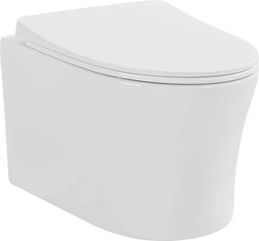 Set vas wc suspendat rimless si capac softclose Quick Release Fluminia Isolda