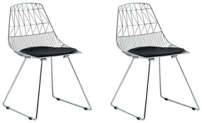 Set 2 buc. scaune pentru sufragerie Harlem (argint). 1009952