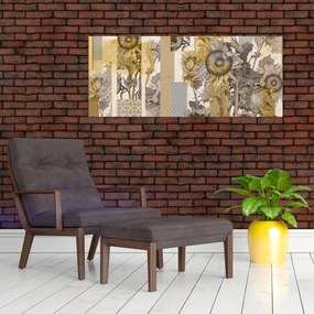 Tablou - Colaj cu floarea-soarelui (120x50 cm)