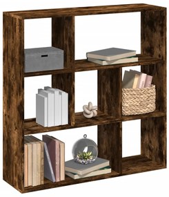 vidaXL Bibliotecă/separator cameră stejar fumuriu 102x29x103,5 cm lemn