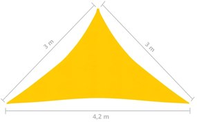 Panza parasolar, galben, 3x3x4,2 m, HDPE, 160 g m   Galben, 3 x 3 x 4.2 m