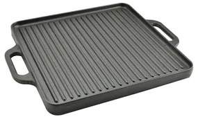 Placa grill BBQ dubla fata 42x42cm, fonta Perfect Home 12971