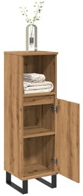 vidaXL Dulap de baie, stejar artizanal, 30x30x100 cm, lemn prelucrat