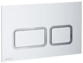 Ravak X01739 - Buton de evacuare TWIN 24,7 x 16,5 cm, alb