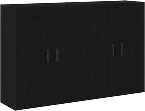 vidaXL Cabinet suspendat 2 pcs Stejar Negru 69,5 x 34 x 90 cm