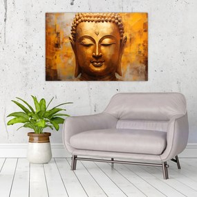 Tablou - Buddha, pictură în ulei (90x60 cm)