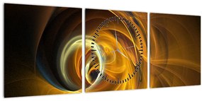 Tablou - Abstarcție în mișcare (cu ceas) (90x30 cm)