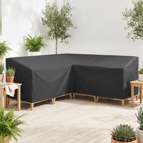 Outsunny Husa pentru mobilier de grădină rezistentă la iarnă, impermeabilă, în formă de V, anti-UV, 420D Oxford Gewebe 216x216x78 cm Negru | Aosom Romania