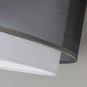 Abajur pentru lampă suspendată din stofă negru/alb 47/25 - Duo