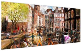 Tablou - Amsterdam, pictură (120x50 cm)