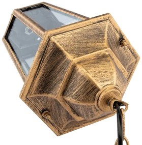 Lustră de exterior pe lanț 1xE27/60W/230V aurie IP44