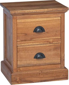 vidaXL Noptieră cu sertar natural 40 x 30 x 50 cm Lemn solid de tec