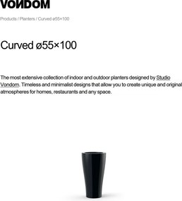 Ghiveci plante design decorativ modern exterior / interior CURVED 55x100cm