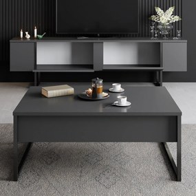 Comoda TV Luxe, Antracit / Negru